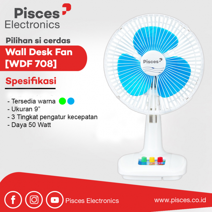 Pisces Kipas Angin Besi 2in1 Metal Floor & Wall Fan 18Inch ...